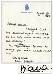 Princess Diana Autograph Letter Signed From 1989 -- ...for the lady who does all the cooking!...